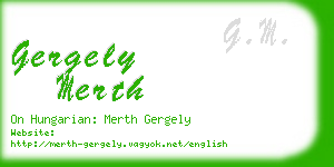 gergely merth business card